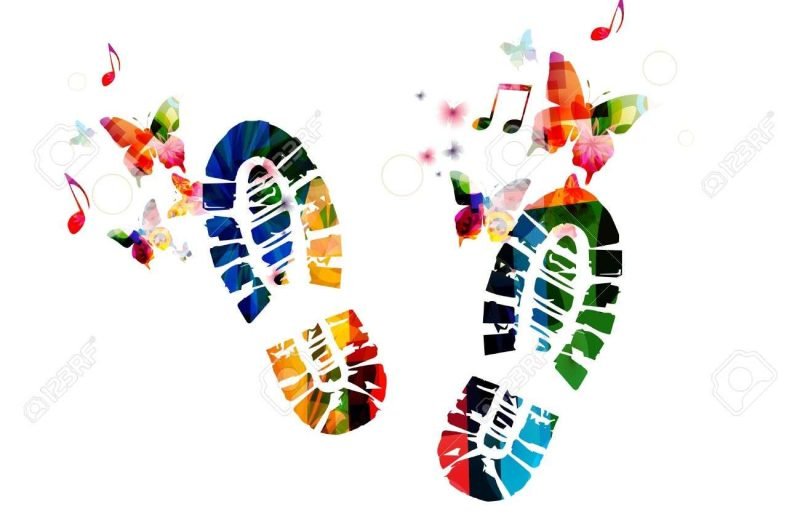 35863149-shoe-footprint-design-with-butterflies